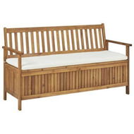 Detailed information about the product Storage Bench With Cushion 148 Cm Solid Acacia Wood