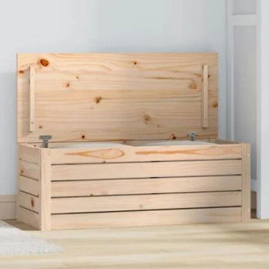 Storage Box 89x36.5x33 cm Solid Wood Pine