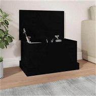 Detailed information about the product Storage Box Black 50x30x28 Cm Engineered Wood