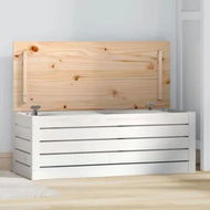 Detailed information about the product Storage Box White 89x36.5x33 cm Solid Wood Pine