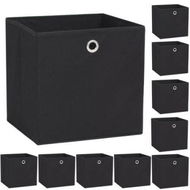 Detailed information about the product Storage Boxes 10 Pcs Non-woven Fabric 32x32x32 Cm Black