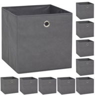 Detailed information about the product Storage Boxes 10 Pcs Non-woven Fabric 32x32x32 Cm Grey