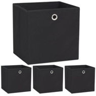 Detailed information about the product Storage Boxes 4 Pcs Non-woven Fabric 32x32x32 Cm Black