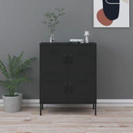 Detailed information about the product Storage Cabinet Black 80x35x101.5 cm Steel