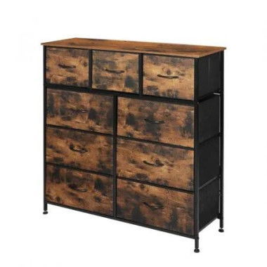 Storage Cabinet Tower Chest Brown Fold