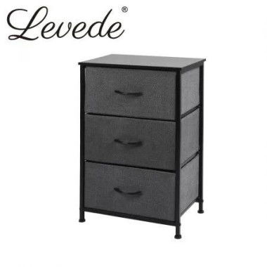 Storage Cabinet Tower Chest Dark Grey