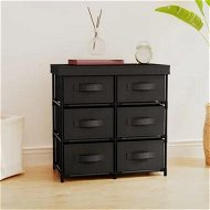 Detailed information about the product Storage Cabinet with 6 Drawers 55x29x55 cm Black Steel