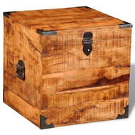 Detailed information about the product Storage Chest Cubic Rough Mango Wood