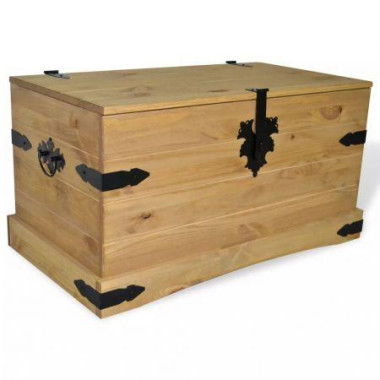 Storage Chest - Mexican Pine Corona Range - 91x49.5x47 Cm