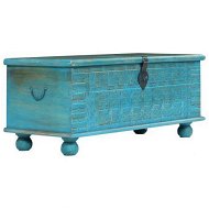 Detailed information about the product Storage Chest Solid Mango Wood Blue 100x40x41 cm