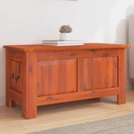 Detailed information about the product Storage Chest with Lid Brown Solid Wood Acacia