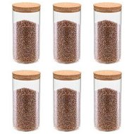 Detailed information about the product Storage Glass Jars With Cork Lid 6 Pcs 1100 Ml