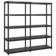 Detailed information about the product Storage Shelf 5-Tier Black 170x40x185 cm Plastic