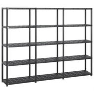 Detailed information about the product Storage Shelf 5-Tier Black 213x38x170 cm Plastic