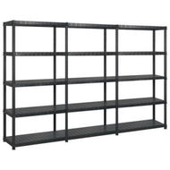 Detailed information about the product Storage Shelf 5-Tier Black 255x40x185 cm Plastic