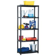 Detailed information about the product Storage Shelf 5-Tier Black 71x38x170 Cm Plastic