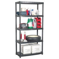 Detailed information about the product Storage Shelf 5-Tier Black 85x40x185 Cm Plastic