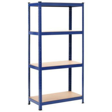 Storage Shelf Blue 80x40x160 Cm Steel And MDF