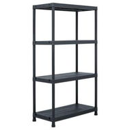 Detailed information about the product Storage Shelf Rack Black 100 Kg 60x30x138 Cm Plastic