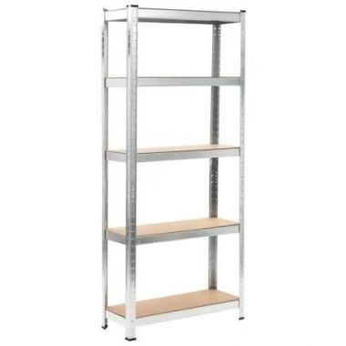 Storage Shelf Silver 75x30x172 cm Steel and MDF