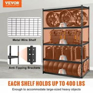 Detailed information about the product Storage Shelving Unit Garage Storage Rack 5-Tier Adjustable 907.2 kg Load