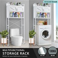 Detailed information about the product StorageÂ Shelf ToiletÂ Organiser Freestanding HolderÂ Cabinet BathroomÂ Adjustable Height Over Washer Washing Machine Organisation