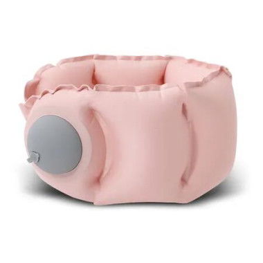 Stowable Inflatable U-Shaped Pillow Neck Protection Airplane Pressed Pillow for Outdoor Travel Airplane Office Color Pink