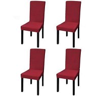 Detailed information about the product Straight Stretchable Chair Cover 4 Pcs Bordeaux