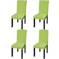 Detailed information about the product Straight Stretchable Chair Cover 4 Pcs Green