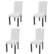 Detailed information about the product Straight Stretchable Chair Cover 4 pcs White