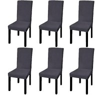 Detailed information about the product Straight Stretchable Chair Cover 6 Pcs Anthracite