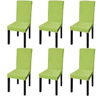 Detailed information about the product Straight Stretchable Chair Cover 6 Pcs Green
