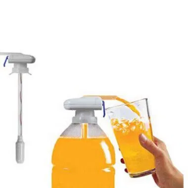 Straw Magic Tap Electric Automatic Water Drink Beverage Dispenser Spill-Proof Convenient Automatic Drinks Dispenser Fruit Juice Spill-Proof Automatic Beverage Suck (M White)