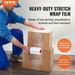 Stretch Film 127 mm (W) x 305 m (L) 4 Pack 80 Gauge Industrial Strength Clear Durable Stretch Wrap Roll Heavy Duty Shrink Film Stretch Wrap with Handles. Available at Crazy Sales for $54.95