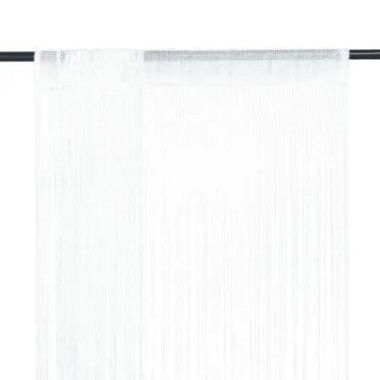 String Curtains 2 pcs 140x250 cm White