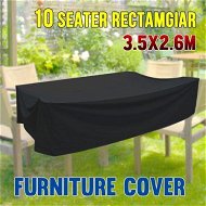 Detailed information about the product Strong Outdoor Rectangular PVC Coated Polyester 10-Seater Furniture Cover - 3.5m X 2.6m X 0.9m