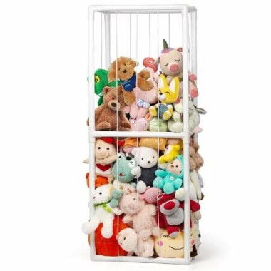 Stuffed Animal Zoo Storage Stuffed Animal Holder PVC Plush Storage Organizer Shelf with Elastic Band for Birthday Gift for Nursery Play Room Bedroom