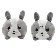 Detailed information about the product Stuffed Bunny Plush Toy Rabbit Reversible Plushie Doll For Stress Relief Double-Sided Flip Plushie Express Your Emotion