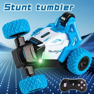 Detailed information about the product Stunt Acrobatic Tumbling Remote Control Car 2.4GHz 4WD RC Stand Up Rotate 360 Degrees Flips Toys With Lights (Blue)