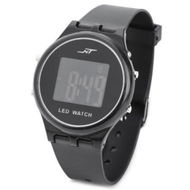 Detailed information about the product Stylish Rubber Band Color Changeable LED Digital Waterproof Wrist Watch Black