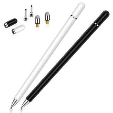 Stylus For IPad (2 Pcs) Magnetic Disc Universal Stylus Pens Touch Screens For Apple/iPhone/iPad Pro/Mini/Air/Android/Microsoft/Surface All Capacitive Touch Screens - Black/White.