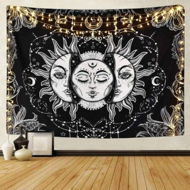 Detailed information about the product Sun And Moon Tapestry Star Tapestry Psychedelic Tapestry Black And White (130x150cm).