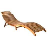 Detailed information about the product Sun Lounger Solid Acacia Wood Brown