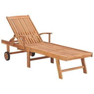 Detailed information about the product Sun Lounger Solid Teak Wood