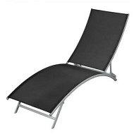 Detailed information about the product Sun Lounger Steel and Textilene Black
