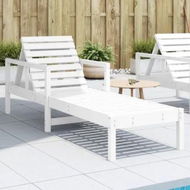 Detailed information about the product Sun Lounger White 199.5x62x55 cm Solid Wood Pine