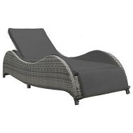 Detailed information about the product Sun Lounger With Cushion Poly Rattan Anthracite