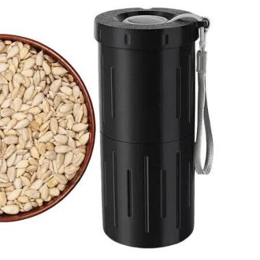 Sunflower Seed Spit Cup, with Seed Storage and Shell Disposal, 3D Printed Portable Pistachios Snack Nut Bowl Cup for in Car, Seed Lovers Gift, Black