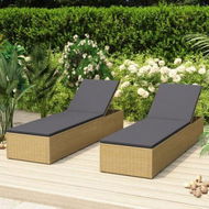 Detailed information about the product Sunlounger Poly Rattan Brown And Dark Grey