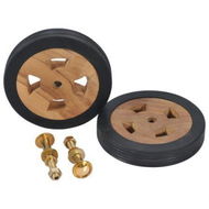 Detailed information about the product Sunlounger Spare Wheels 2 Pcs Solid Teak Wood